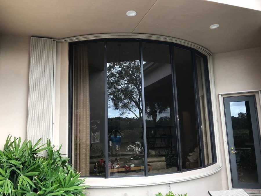 Impact windows on a Florida home for hurricane protection
